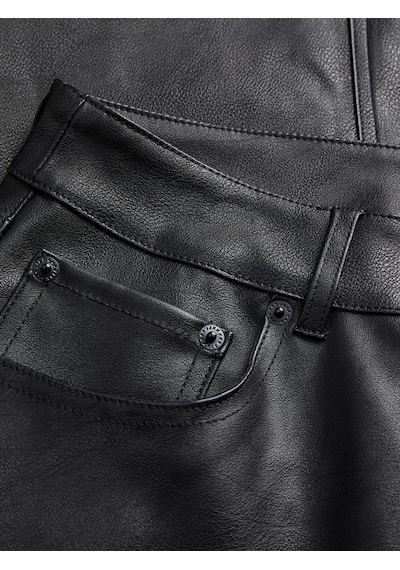Jack&jones Jjxx Minimalist Maxi Deri Etek Ön Yarığı Detaylı - Günlük & Şık Siyah
