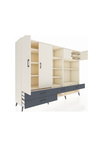 Hyperion Dolap 12 Raflı 4 Çekmeceli 4 Kapaklı 220x44x163 Aytaşı-a Aytaşı-aytaşı/antrasit Hyperion Dolap 12 Raflı 4 Çekmeceli 4 Kapaklı 220x44x163 Aytaşı-a Aytaşı-aytaşı/antrasit