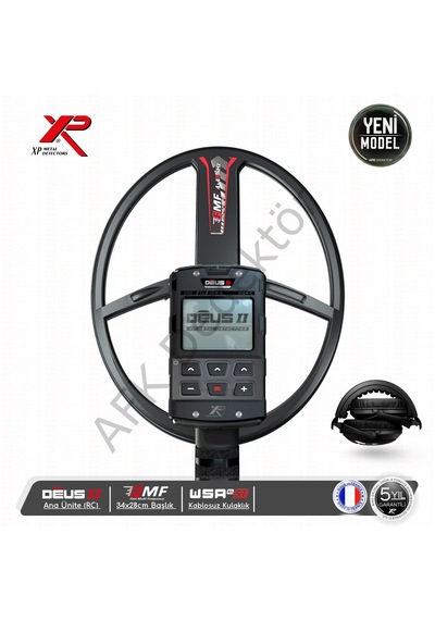Xp Deus 2 Rc Metal Dedektörü 34x28 Cm Fmf Başlık + Wsa2xl St Kablosuz Kulaklık Derin Arama