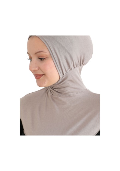 Modish Group Kadın Boyunluklu Hijab Tesettür Pratik Spor Bone - Sarı Açık Vizon