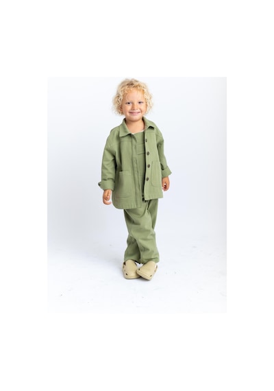 Oliven The Kid Oliventhekid Unisex Gabardin Ceket Yeşil Yeşil