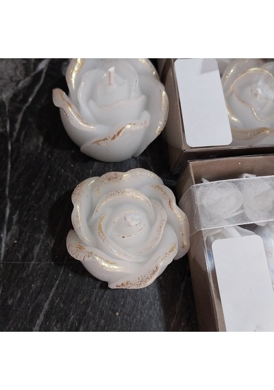 Bernami Mumluk Şamdanpinterest Kutulu 10 Adet Çiçekli Gül Mum Nişan Nikah Söz Hediyelik Diğer