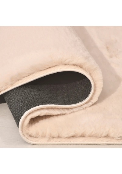 Çam Halı Tavşan Poly Rptf2408 Peluş Halı -bej- Yüksek Kalite-ekstra Yumuşak - Kaymaz Özel Tabanlı - Özel Ölçü