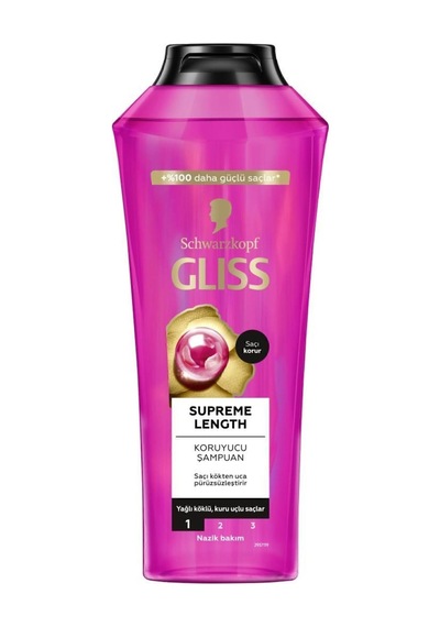 Gliss Supreme Length Uzun Saçlaraa Özel Şampuan 400 Ml X 5 Adet set-hnkl-5154-6063