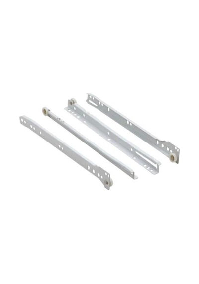 Samet 550Mm Beyaz Bantlı Çekmece Rayı 1 Takım Gri