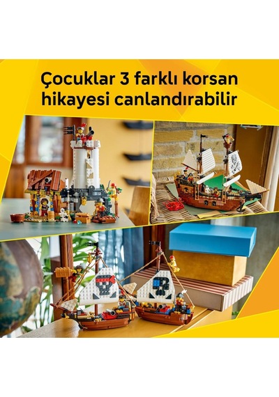 Lego 31387 Creator 3 Ü 1 Arada İkonik Korsan Gemisi