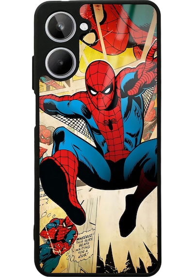 Oppo Realme 10 Spider-man Örümcek Adam Tasarımlı Glossy Telefon Kılıfı Çok Renkli