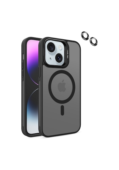 Apple Uyumlu iPhone 13 Kılıf Magsafe Standlı + Klon Kamera Lensli Kapak