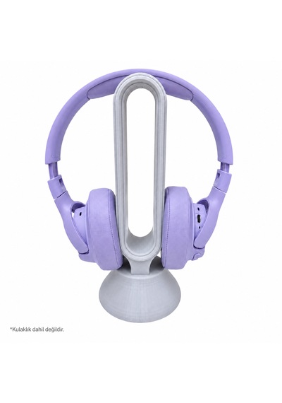 24 Cm Açık Gri 3d Baskı Kulaklık Standı Masaüstü Kulaklık Askılığı Ve Organizer