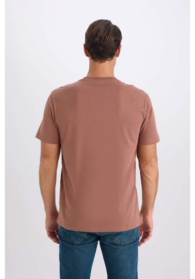 DeFacto %100 Pamuk New Regular Fit Bisiklet Yaka Basic Düz Kısa Kollu Tişört V7699AZ25SPBN307