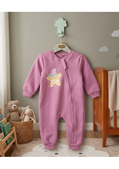 Motherlove Çocuk Uyku Tulumu 1.5 Tog 2-5 Yaş Fermuarlı Pamuklu Kumaş Pembe