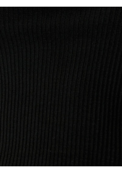 Koton U Yaka Slim Fit Kolsuz Crop Üst Siyah 5sak30094nk Siyah