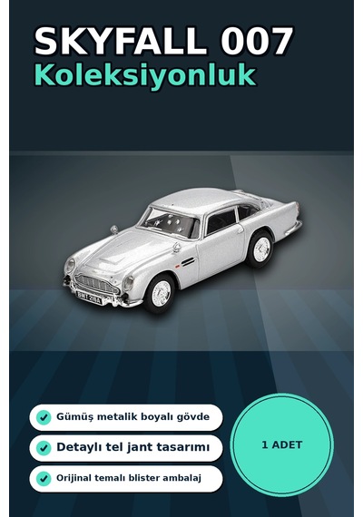 Diecast 1/64 Aston Martin Db5 Skyfall Filmi Model Araba - Koleksiyonluk Blister Paket Bx-313406