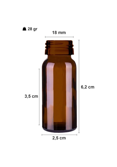 Çelik Roll On Şişesi 10 ML Sızdırmaz Siyah Kapaklı Amber Cam Şişe 6 Adet
