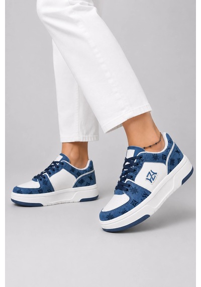 Ht Hotin Prometheus Kadın Günlük Rahat Bağcıklı Sneaker Spor Ayakkabı - Mavi