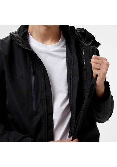 Jack Wolfskin Jasper 3in1 Erkek Siyah Outdoor Ceket Düz A61858