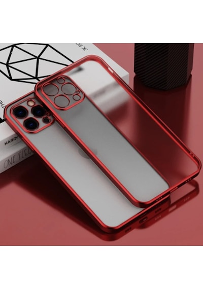 Apple iPhone Uyumlu 11 Pro 5.8inç Renkli Kenar Şeffaf Kılıf Kamera Korumalı Kılıf- 5775 Mavi