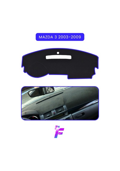 Mazda 3 2003-2009 Uyumlu Torpido,panel Örtüsü Hızlı Ve Kolay Montaj Kaymaz Tasarım Td29 Torpido Halısı