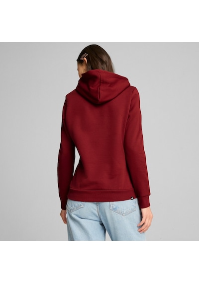 Puma Ess Logo Lab Kadın Bordo Kapüşonlu Hoodie Bordo