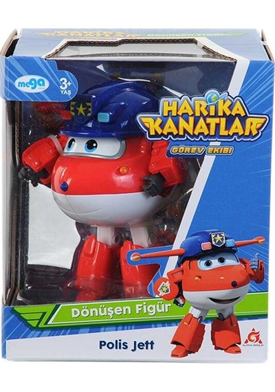 Harika Kanatlar Dönüşen Polis Jett Figür