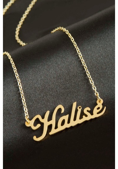 Halise İsimli Kolye Kişiye Özel Sarı