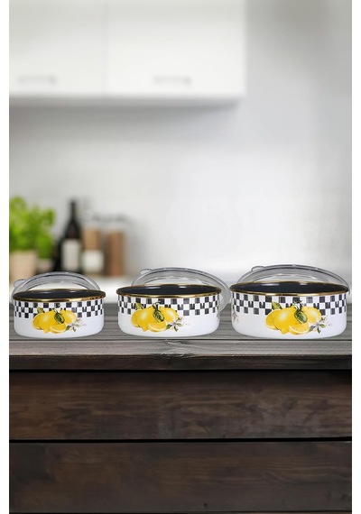 Lemon Emaye Üçlü Saklama Seti Belirtilmemiş