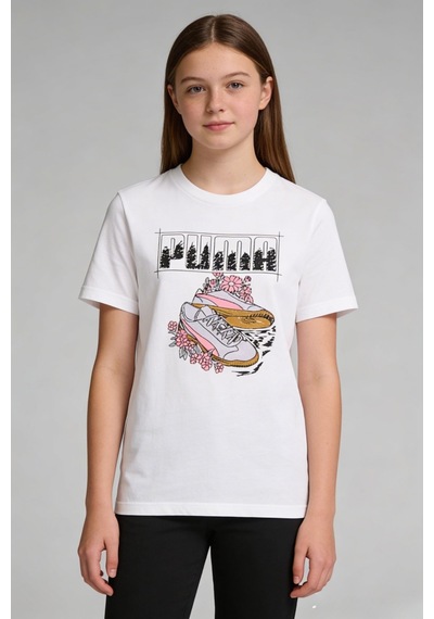 Puma Graphic Tee Çocuk Siyah Tişört Pamuklu Baskılı Günlük Tişört Beyaz Puma Graphic Tee Çocuk Siyah Tişört Pamuklu Baskılı Günlük Tişört Beyaz