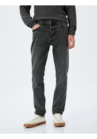 Koton Slim Fit Kot Pantolon - Brad Jean Siyah 5wam40100ıd Siyah
