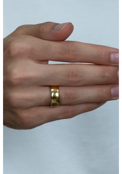 Unisex 8mm Geniş Bombeli Çelik Alyans Yüzük Cl19 001