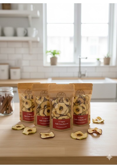 %100 Doğal Sade Elma Kurusu 5 Li Avantaj Paketi 5 X 50 G 250 G