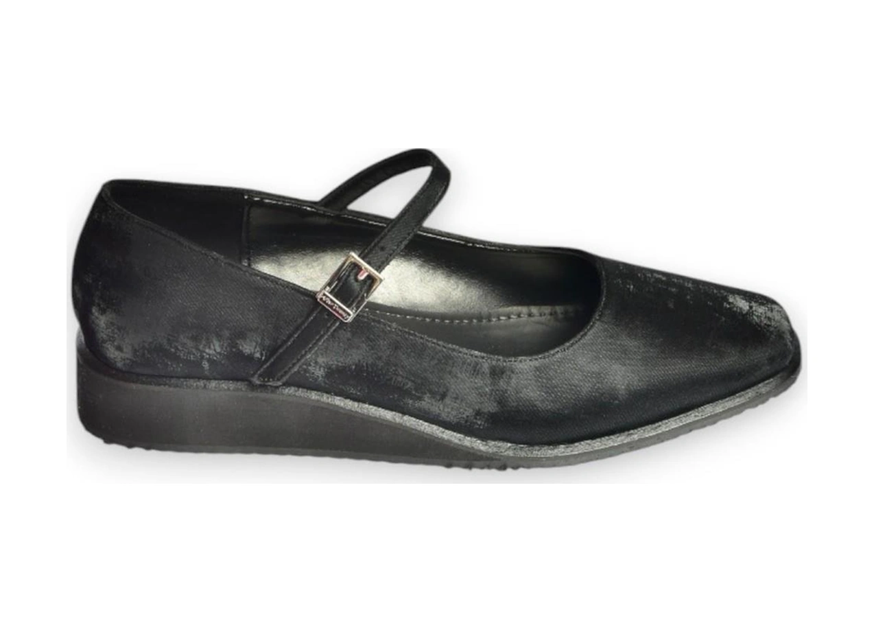 Fox Shoes V820203504 Siyah Kumaş Bantlı Günlük Kadın Ayakkabı Siyah-kumaş