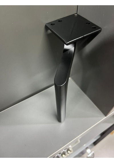 Zarif Metal Ayak 17cm Mat Siyah Komidin Koltuk Puf Vestiyer Tv Ünite Ayağı Modern Mobilya Komidin