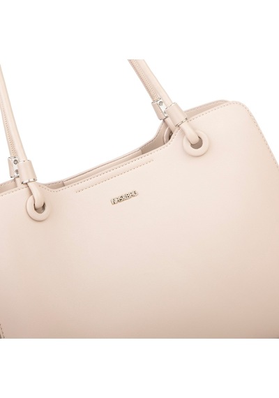 Nas Bag Kadın Sade Şık Zamansız Omuz Çantası 32x22 Cm Kum Kum - Bej