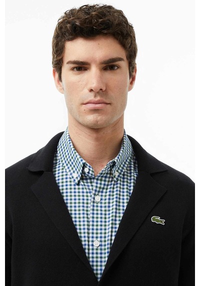 Lacoste Men's Classic Fit V Neck Cardigan Erkek Classic Fit V Yaka Triko Hırka Siyah Siyah
