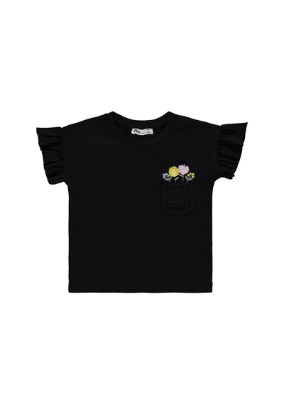 Civil Girls Fiyonklu 2-5 Yaş Takım - Siyah Siyah - Pembe