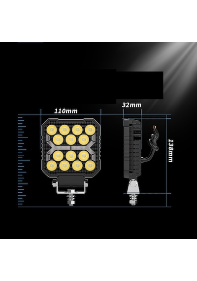 Oto Çalışma Lambası 4 İnç Selamlamalı Off Road Led Işık Sis Farı Ve Projektör Led Işık 12/24v