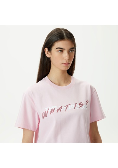 The Kooples Kadın Baskılı Bisiklet Yaka Pembe T-shırt