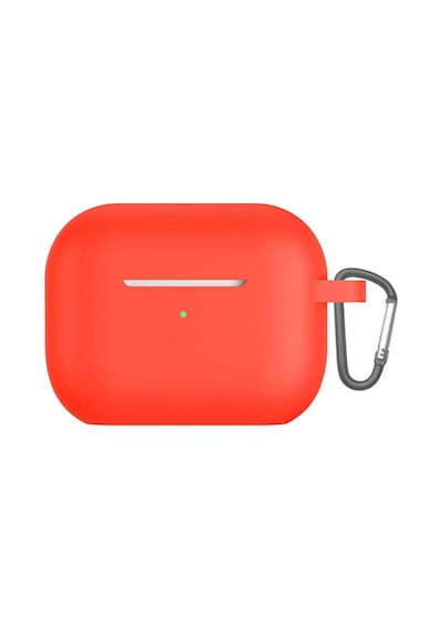 Koodmax Apple Uyumlu AirPods Pro 2. Nesil Silikon Kılıf + Metal Kopça - Kırmızı
