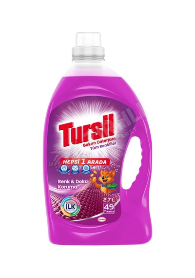 2 Adet Tursil Sıvı Bakım Deterjanı Tüm Renkler 49 Yıkama 2.7 Lt
