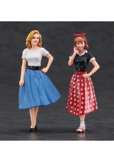 Hasegawa Fc10 29110 1/24 Ölçek, 50 Li Yılların Amerikan Kızları, Plastik Model Kiti-51516