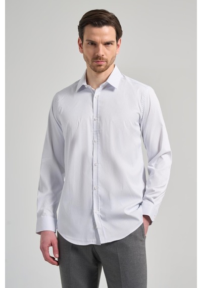 İmza Beyaz Uzun Kol Desen Yarım İtalyan Yaka Cepsiz Esnek Classic Slim Fit Gömlek 1004245217 Beyaz İmza Beyaz Uzun Kol Desen Yarım İtalyan Yaka Cepsiz Esnek Classic Slim Fit Gömlek 1004245217 Beyaz