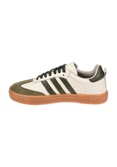 Floor Hakiki Deri Kadın Spor Ayakkabı Sneaker Mak-3020 Bej Haki Bej - Haki