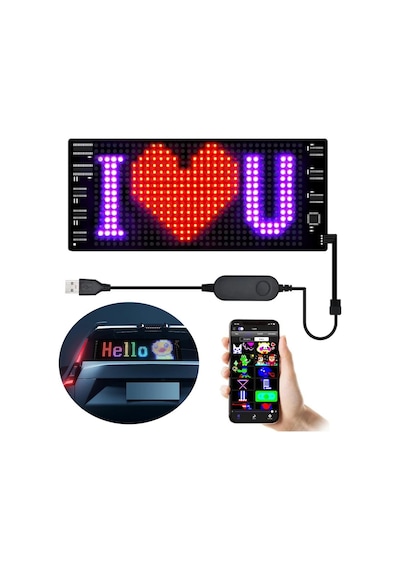 Powermaster Pm-23820 7x17cm Usbli Kayan Yazı Led Tabela