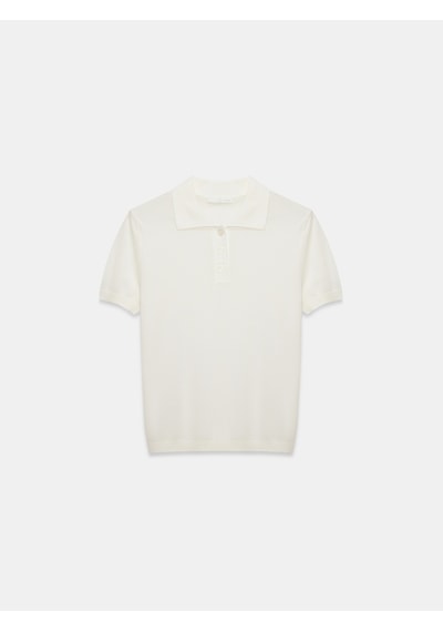 Dilvin 10871 Lyocell Karışımlı Polo Yaka Bluz-ekru