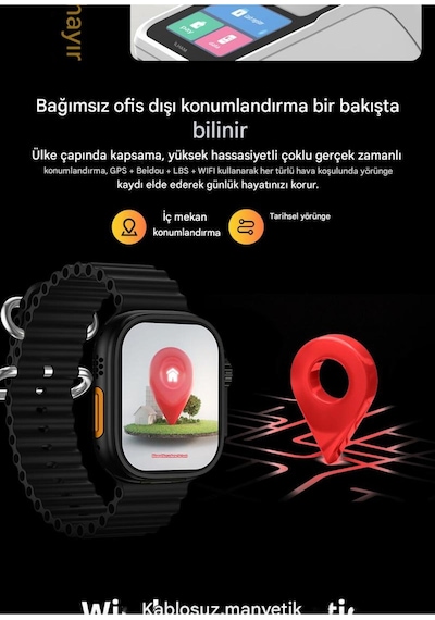 Hw Ultra 3 Call 5g Android Amoled Ekran Gps, Nfc, Kamera Yapay Zeka Destekli Akıllı Saat Btk Kayıt