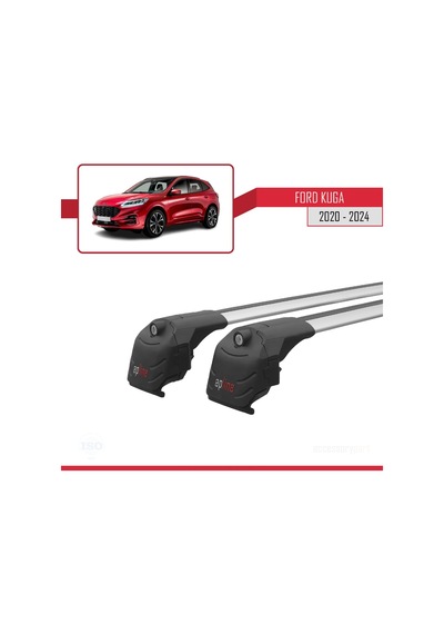 Ford Kuga Cx482 2020 Ve Sonrası İle Uyumlu Ace-2 Ara Atkı Tavan Barı Gri
