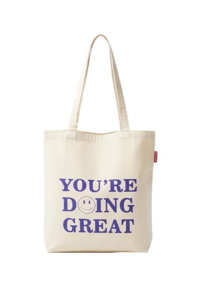 Baghashtag You Are Doing Great Baskılı Bez Çanta Çok Renkli