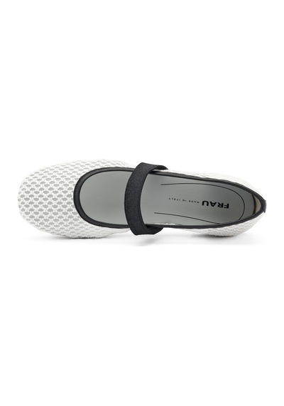Avorio Babet Kadın 69x5 Frau Zanza Mesh Ballet Flats Avorio Beyaz - Siyah