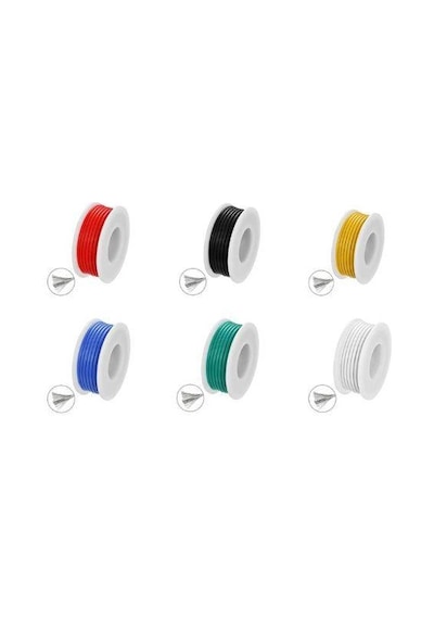 20AWG Çok Damarlı Montaj Kablosu Seti - 6 Renk 60M