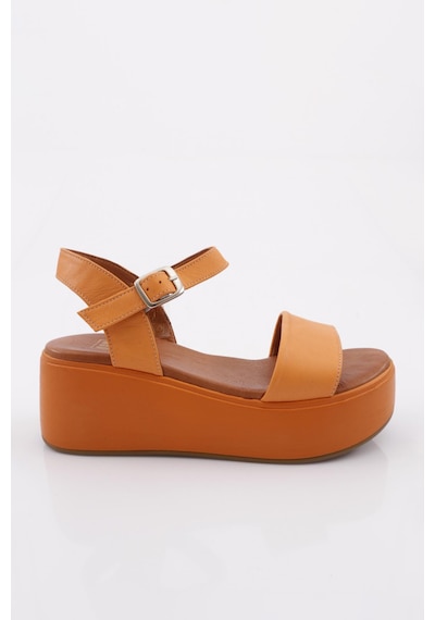 Dgn 6002 Kadin Kalin Taban Sandalet Orange